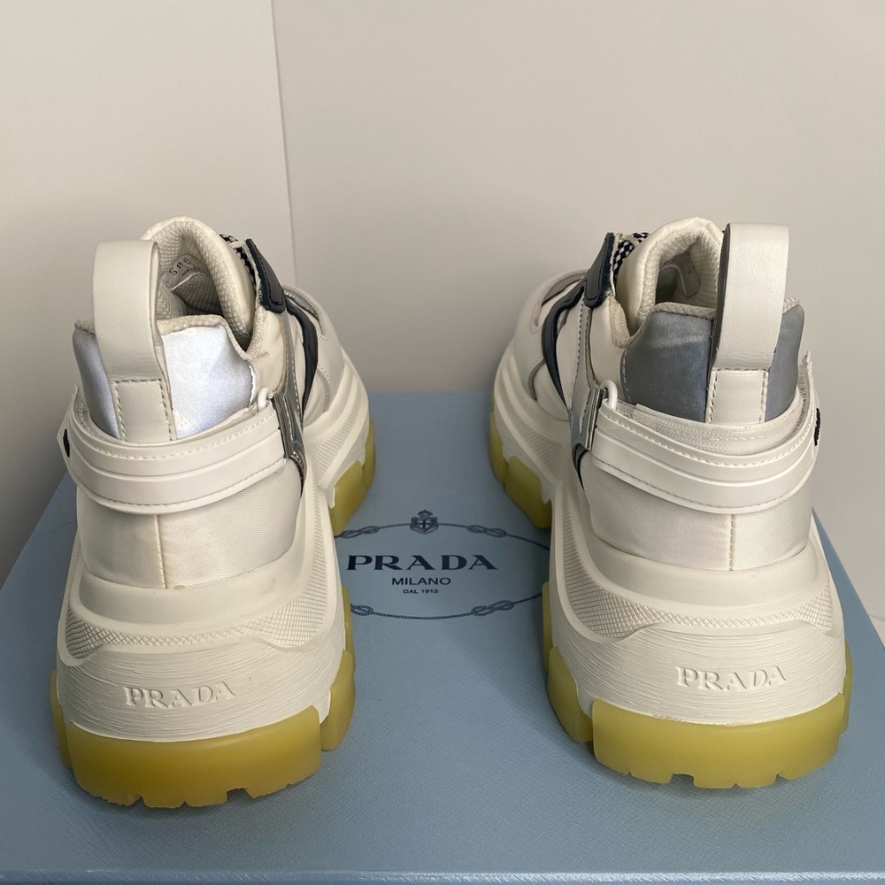 Prada Pegasus Sneakers in Black & White - Picture 6 of 11